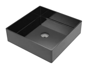 Roostevaba valamu 400 × 400 mm, must, töötasapinnale