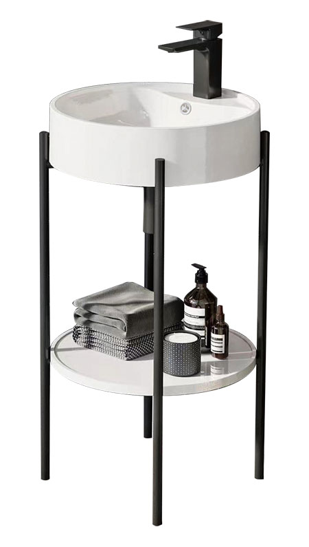 Valamu LUCA metallraamil riiuliga 410 mm