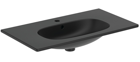 Valamu TESI 800 × 450 mm, matt must, Ideal Standard