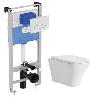 WC komplekt TORO : seinaraam PROSYS, loputusnupp, pott ja kinnitused