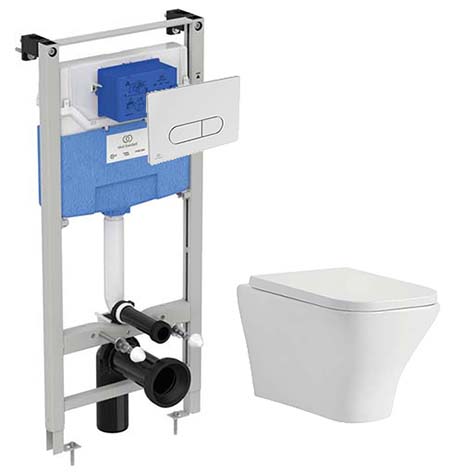 WC komplekt TORO : seinaraam PROSYS, loputusnupp, pott ja kinnitused
