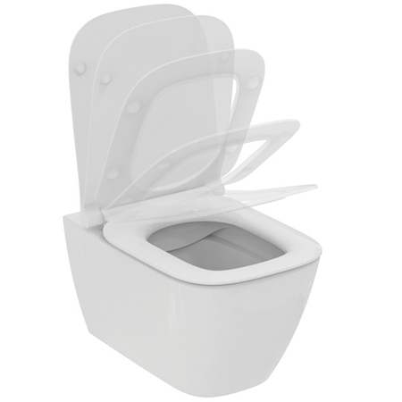WC seinapott I.LIFE B, valge, aeglaselt sulguva istelauaga, Ideal Standard