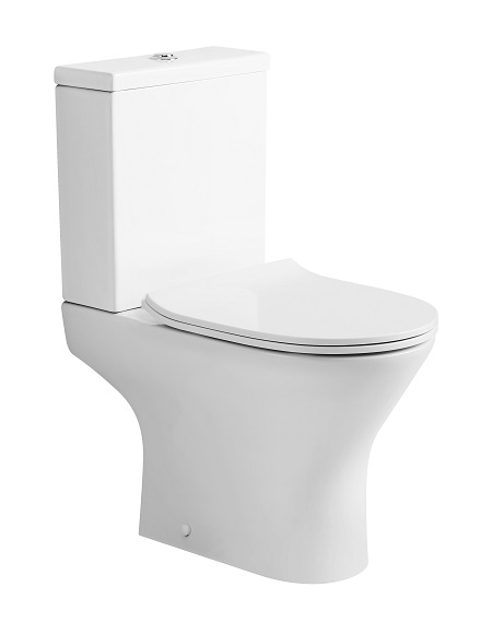 WC-kompakt NOVO Rimless, tahavooluga, aeglaselt sulguva istelauaga