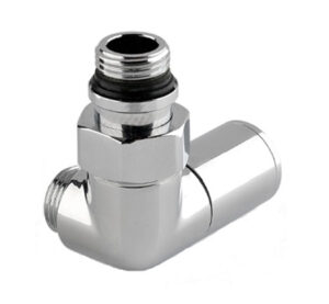 Käterätikuivati nurkühendus käsitsi 1/2" × 1/2", vasak, kroom