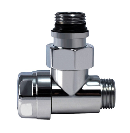 Käterätikuivati nurkühendus termostaadiga 1/2" × 1/2", kroom