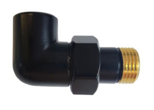 Käterätikuivati nurkühendus 1/2" SK × 1/2" VK, must (10355J)