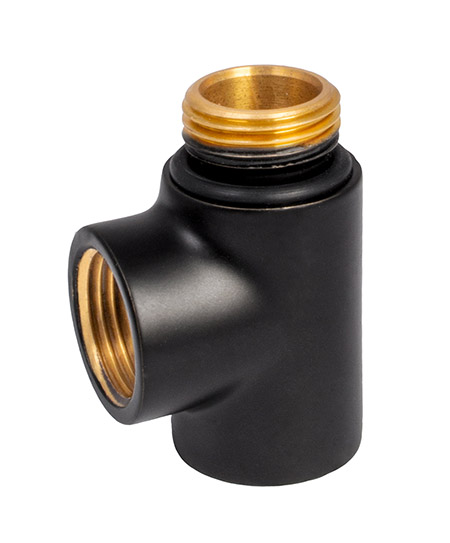 Käterätikuivati nurkühendus 1/2" SK × 1/2" VK, must (AIMT)