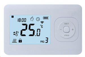 Raadio ruumitermostaat 868 MHz, LCD, valge