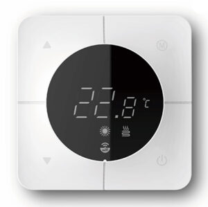 Wi-Fi ruumitermostaat LCD-ekraaniga 24 V, valge
