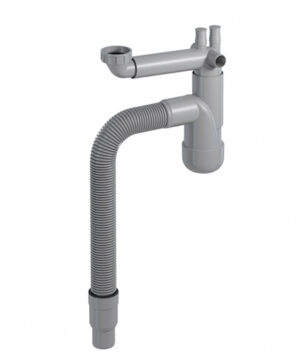 Pudelsifoon köögivalamule FLEXLOC 1 1/2" × Ø50 pesumasina ühendusega