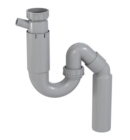 Sifoon köögivalamule VEXLOC 1 1/2" × Ø50 × 320 mm toruga