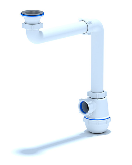 Pudelsifoon köögivalamule 1 1/2" x Ø40 ruumisäästlik
