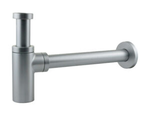 Pudelsifoon 1 1/4" × Ø32, messing, harjatud kroom