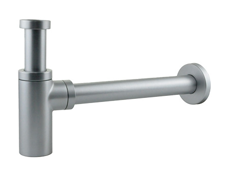 Pudelsifoon 1 1/4" × Ø32, messing, harjatud kroom