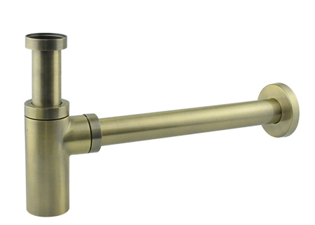 Pudelsifoon 1 1/4" × Ø32, messing, harjatud pronks