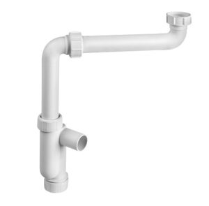 Pudelsifoon 1 1/4" × Ø32, plastik, valge (HC13SPS-X32PF), McAlpine