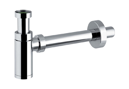 Pudelsifoon KING 1 1/4" × Ø32 × 250 mm, plastik, kroom