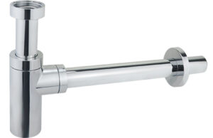 Pudelsifoon 1 1/4" × Ø32, plastik, kroom