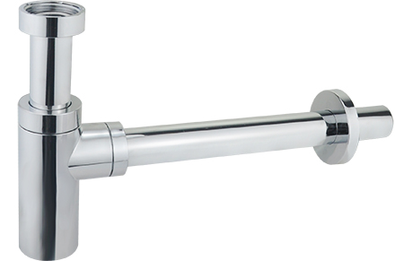 Pudelsifoon 1 1/4" × Ø32, plastik, kroom