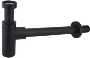 Pudelsifoon 1 1/4" × Ø32, plastik, must