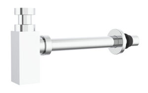 Pudelsifoon 1 1/4" × Ø32, kandiline, plastik, valge