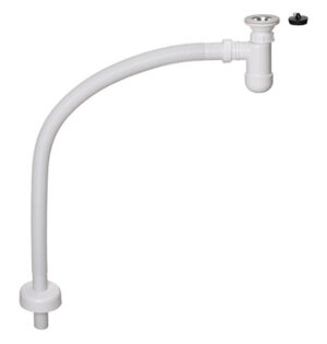 Pudelsifoon PRELOC 620 Ø32 mm, gofreeritud toruga ja rosetiga