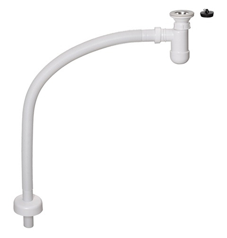 Pudelsifoon PRELOC 620 Ø32 mm, gofreeritud toruga ja rosetiga