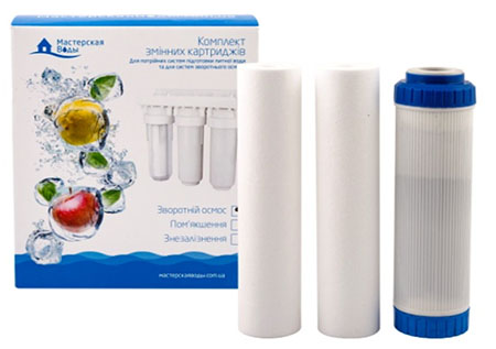 Vahetuselementide komplekt (3 tk) pöördosmoosisüsteemile