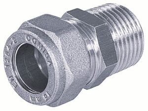 Liitmik keeratav 15 × 3/4" VK nikkel Comisa