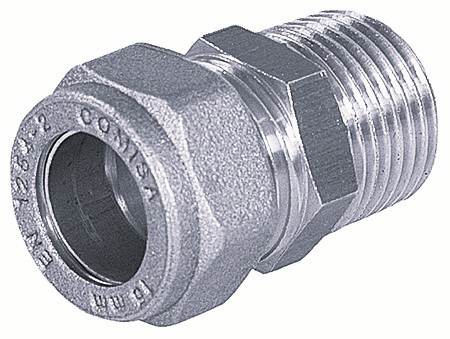 Liitmik keeratav 15 × 3/4" VK nikkel Comisa