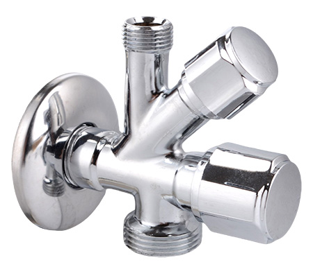 Nurkventiil 1/2" VK – 3/4" – 1/2"/3/8"