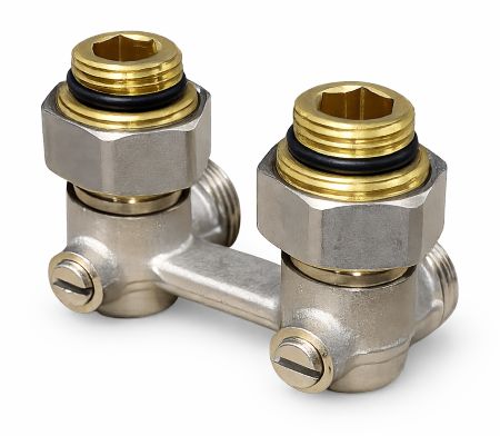 Radiaatori H-ventiil 3/4" × 1/2", nurk