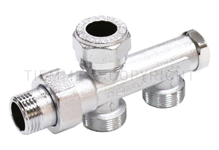 Sulgventiil kahetorusüsteemile 1/2", Tiemme