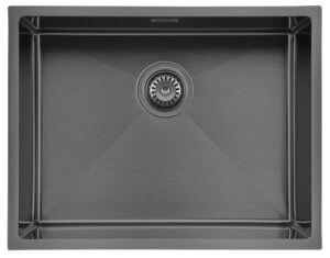Roostevaba valamu CUBE II 600 × 450 mm, must