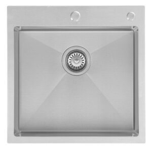 Roostevaba valamu CUBE 500 × 450 mm, dosaatoriga, satiin