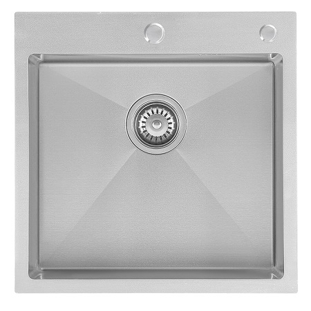 Roostevaba valamu CUBE 500 × 450 mm, dosaatoriga, satiin